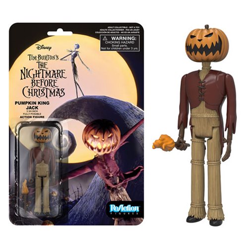 The Nightmare Before Christmas Pumpkin King Jack ReAction 3 3/4-Inch Retro Action Figure